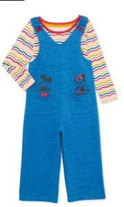 Minnie Mouse Baby and Toddler Girls Long Sleeve Tee and Romper-Blue-12M-NWT - Picture 1 of 4