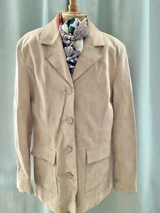 Real suede cream jacket , excellent condition - Picture 1 of 6
