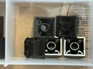 LEGO Parts - Black Slope, Curved 2 x 2 x 2/3 2 Studs Curved - No 47457 - QTY 5 - Picture 1 of 1