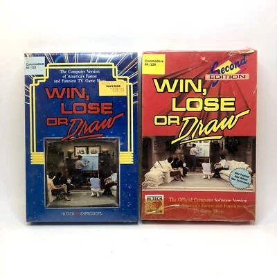 Sealed Win Lose or Draw & Second Edition for C64 Commodore 64 128 - SHIPS FREE! - Image 1 of 3