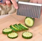 2pcs Crinkle Veggie Potato Chip Cutter With Wavy Blade French Fry Kitchen Tool