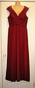 JJ's burgundy red lace maxi formal evening dress size 16-RRP$215-Worn once - Picture 1 of 10