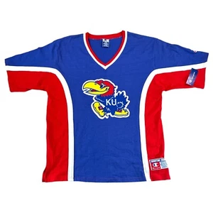 Vintage Champion Kansas Jayhawks Jersey Shooting Shirt Mens Large 90s Rare New - Picture 1 of 14