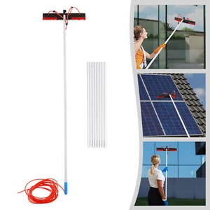 Solar Panel Cleaning Brush Kit 30.18ft Cleaning Equipment W/ 65.62ft Water Pipe - Picture 1 of 14