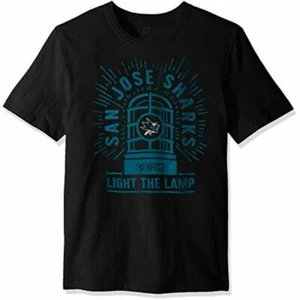 Camiseta NHL San Jose Sharks Hombres Adultos Light the Lamp S/Cepillada, Pequeña, Negra Nueva con Etiquetas - Imagen 1 de 1