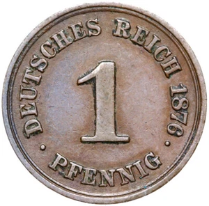 German Empire-Empire-Wilhelm I. - Coin - 1 Pfennig 1876 A - Picture 1 of 2