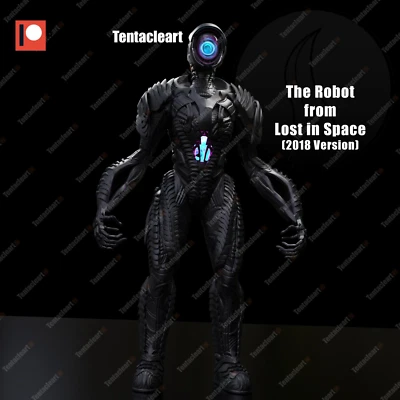 TentacleArt 3D 1/6 比例迷失太空机器人(来自 2018 系列)套件 — 第 1/4 张图片