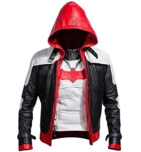 Batman Arkham Knight Game Red Hood Leather Jacket & Vest Costume -BNWT - Picture 1 of 8