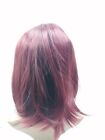 Womans Burgandy Wine Red Lob Bob Style Wig 16 Inch Centre Parting Hair