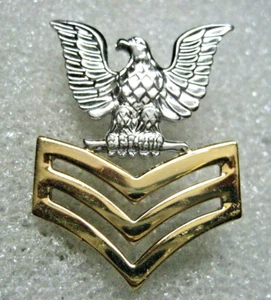 US NAVY Cap Badge E-6 Petty Officer 1st class, full size - Picture 1 of 2