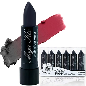 6 Pack Magic Kiss Color Changing Matte Lipstick, PH Magic Temperature Lip Balm - Picture 1 of 34