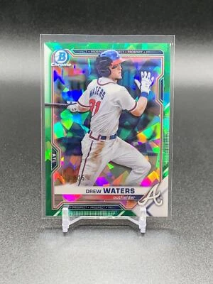 2021 Bowman Sapphire Drew Waters Green Refractor /125 | Kansas City Royals - Image 1 of 2