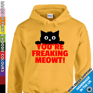 Dziecięca śmieszna bluza z kapturem dla kota - Freaking Me Out Meow - Dziecięcy kotek Top z kapturem