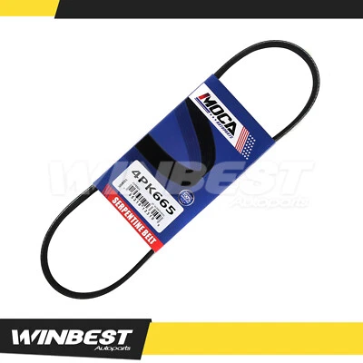 EPDM Serpentine Belt 4pk665 Fit Abarth Alfa Romeo Chevrolet Spark Fiat Opel - Image 1 of 4