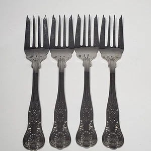 Set of 4 Towle Hotel Kings 18/10 Stainless 6 7/8" Salad Dessert Forks - Picture 1 of 7