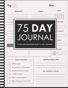 75 Day Journal and Challenge Tracker by Wendy Brinton (2024, Trade Paperback) - Foto 1 di 1