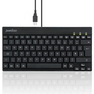 Perixx PERIBOARD-326 kabelgebundene USB-Mini-Tastatur mit Hintergrundbeleuchtung leises Tippen Design UK - Bild 1 von 8