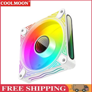DM1 5V 3PIN ARGB 12V 4PIN PWM Luminous PC Case Fan (White Reverse) - Bild 1 von 12
