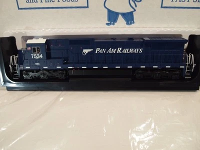 ATLAS 10004210 H.O.  G.E. 8-40C  PAN-AM  No.7534  BLUE W/WHITE LTG. / DCC SOUND - Image 1 of 3