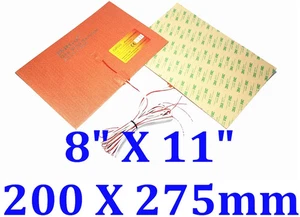 Almohadilla térmica de silicona 8" X 11" 200 X 275mm 12V 120W con 3M con ternistor NTC100K - Imagen 1 de 12