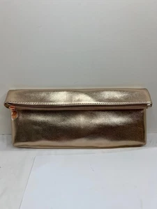 Bolso de Viaje CHI Clutch Dorado Rosa Metálico Plegable con Cremallera y Presión ¡NUEVO! - Imagen 1 de 9