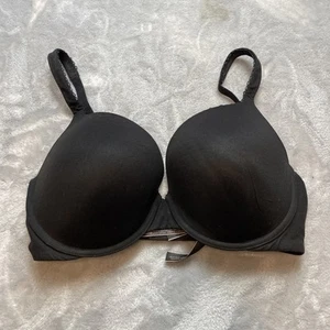 Victorias Secret Perfect Shape Bra Womens 34DDD Black Opaque Push Up T-Shirt - Imagen 1 de 8