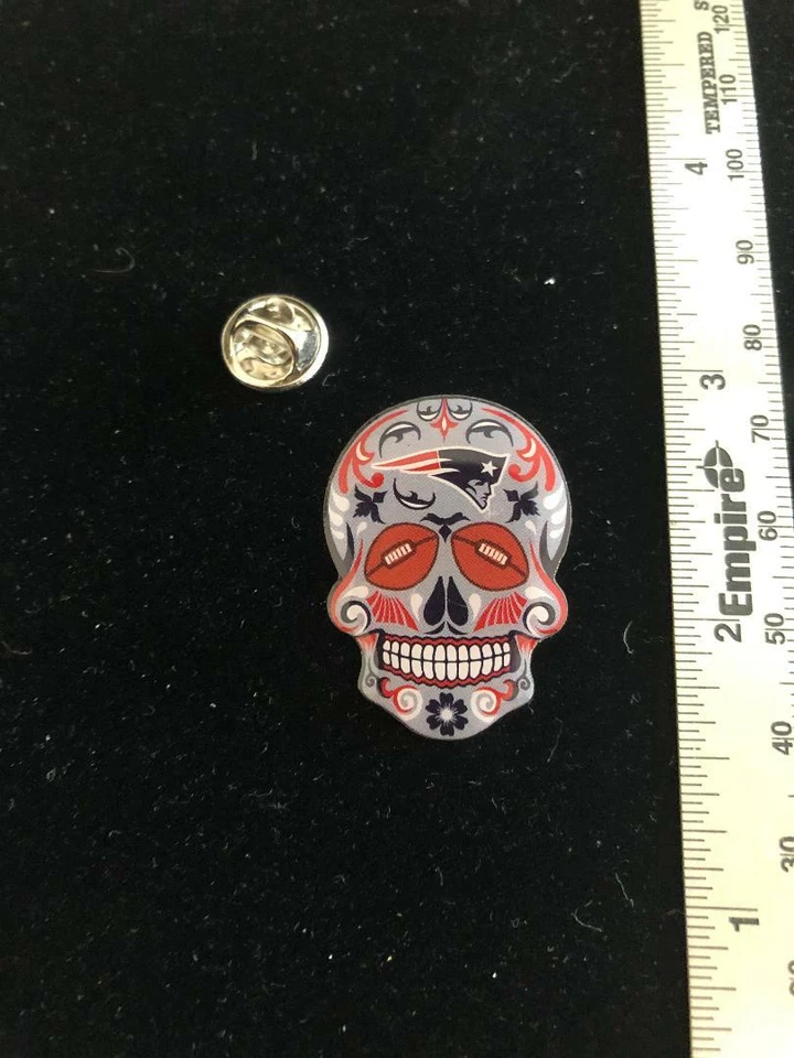 Prendedor calavera de azúcar New England Patriots - ¡NUEVO 2020 primera edición! - NFL Foto 1 de 1