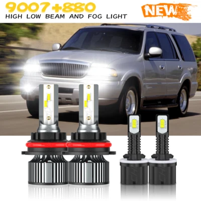 Combo de faros antiniebla altos/bajos LED para Lincoln Navigator 1998-2002 6500K Foto 1 de 4