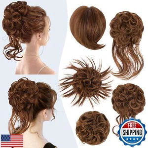 HMD 5 Pezzi Parrucchiere Disordinato Capelli Arruffato Updo per Donna Extension Capelli P - Foto 1 di 5