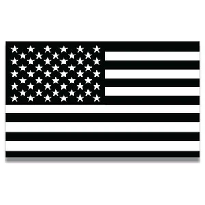 Black and White American Flag Magnet Decal, 3x5 Inches Automotive Magnet for Car - Picture 1 of 7