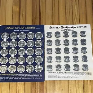 VINTAGE ANTIQUE CAR COIN COLLECTION SERIES 1 & 2 MINTED BY FRANKLIN MINT Set - Picture 1 of 5