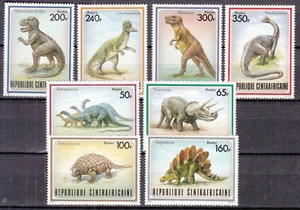 Central African Republic - 1988 Dinosaurs Sc# 872/879 - MNH (8076) - Picture 1 of 1