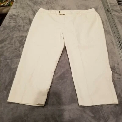 Charter Club Pants Shop Women's Size 14 Cream High Rise Cropped Classic Fit  - Image 1 of 4