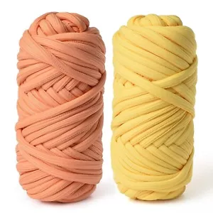2 Pack Chunky Yarn for Hand Knitting - 500g (65.6yd) Fluffy Big Twist Yarn, S... - Picture 1 of 6