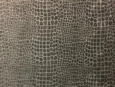 BALLARD DESIGNS KYLIE CHARCOAL TEXTURED VELVET CROCODILE FABRIC BY YARD 56"W - Image 1 of 4