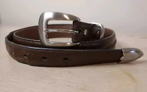 Cinturón Western Nocona Cuero Marrón Cosido Cónico Talla 40 N2417202 1996 - Imagen 1 de 12