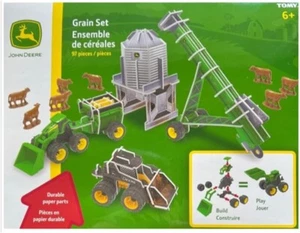 John Deere Buildable Grain Set 63 Sturdy Pieces Auger, Tractor, Skisteer - Picture 1 of 2