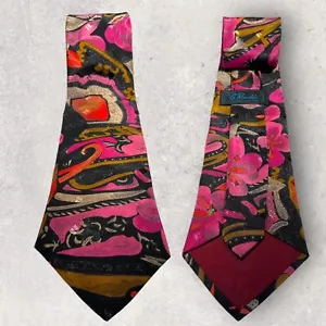Vintage 1990er G. Rinoldi Retro helle Farben Retro Mod abstrakte Krawatte Tie - Bild 1 von 5