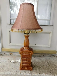 VERY UNIQUE MID CENTURY CERAMIC SPICES SPICE CABINET LAMP W/SHADE - Picture 1 of 11