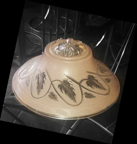 Antique 14 inch pink glass shade Cover