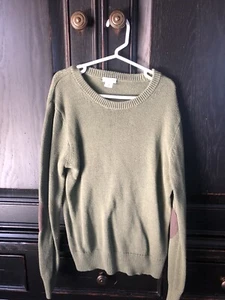 JCREW Crewcuts Boys' Size 8 Olive Long Sleeve Sweater Faux Suede Elbows - Picture 1 of 5
