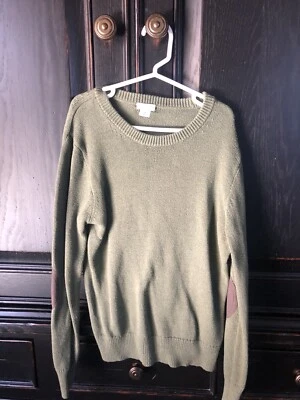Suéter JCREW Crewcuts para niños talla 8 oliva manga larga imitación gamuza codos Foto 1 de 4