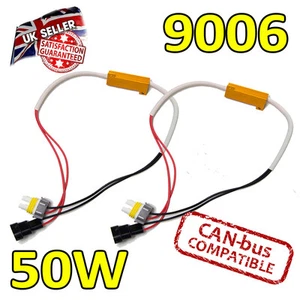 2 x 9006 50w LED Error Cancelers 6ohm LED Fog Lights - Error Free - Canbus Safe - Picture 1 of 3