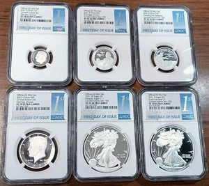 2021-S 6 Coin Limited Edition Silver Proof Set Graded NGC PF70 UCAM FDOI 1st LBL - Picture 1 of 7