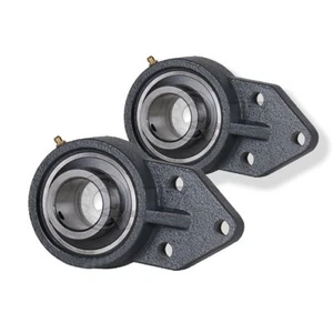 2 unidades de soporte de brida de hierro fundido UCFB207-22 de 3 pernos de 1 3/8 pulgadas - Imagen 1 de 2