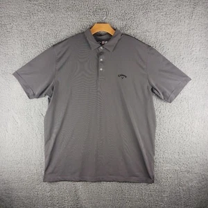 Callaway Poloshirt Herren XL grau gestreift Kurzarm Opti Dri Golfshirt - Bild 1 von 8