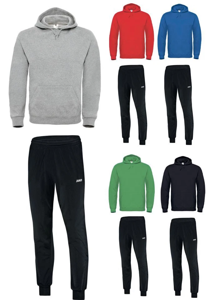 JAKO Classico Polyesterhose für Trainingsanzug Polyesteranzug mit Hoody Hoodie