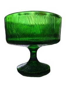 Vintage Hoosier Glass Tree Bark Motif Pedestal Bowl - Picture 1 of 7