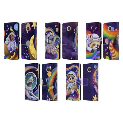 OFFICIAL CARLA MORROW RAINBOW ANIMALS LEATHER BOOK CASE FOR MOTOROLA PHONES - Image 1 of 4