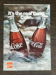 Botellas de Coca-Cola 1971 vintage página completa anuncio a color 1221 - Imagen 1 de 1